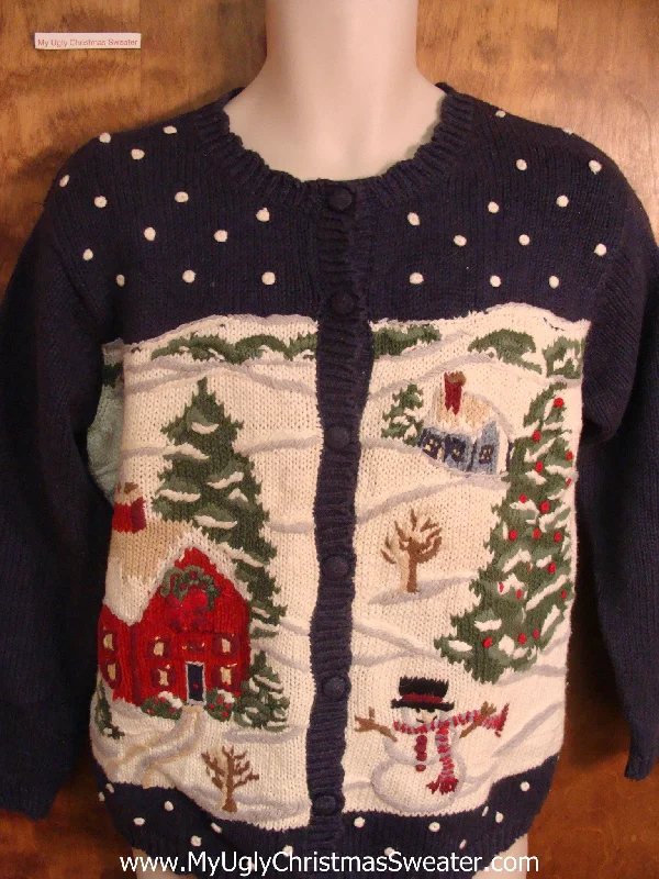 Snowy Christmas Snowy Village Ugly Xmas Sweater