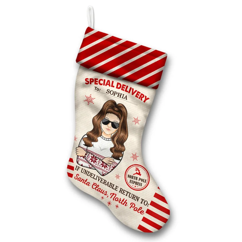 Christmas Stocking Stuffers Special Delivery If Undeliverable Return To Santa Claus - Christmas Gift For Family - Personalized Custom Christmas Stocking Christmas Stocking Stuffers Special Delivery If Undeliverable Return To Santa Claus - Christmas Gift For Family - Personalized Custom Christmas Stocking