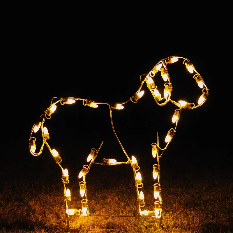 Holiday Lights Standing Lamb  (1310-N)