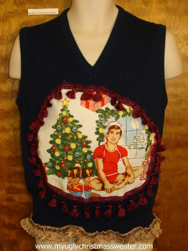 Christmas Star Decoration Stay Cool in this Mens Hottie Guy Ugly Christmas Sweater Vest Christmas Star Decoration Stay Cool in this Mens Hottie Guy Ugly Christmas Sweater Vest