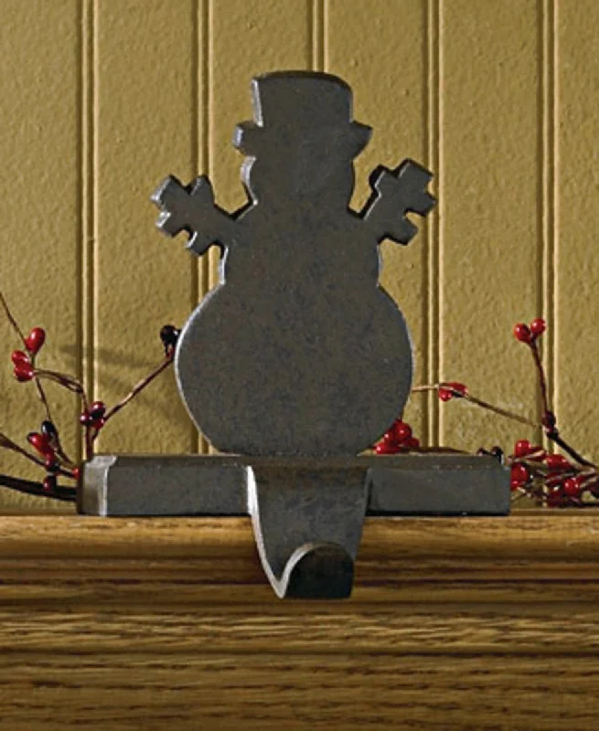 Christmas Gift Wrapping Stocking Hanger - Iron Snowman Set of 2 Park Designs