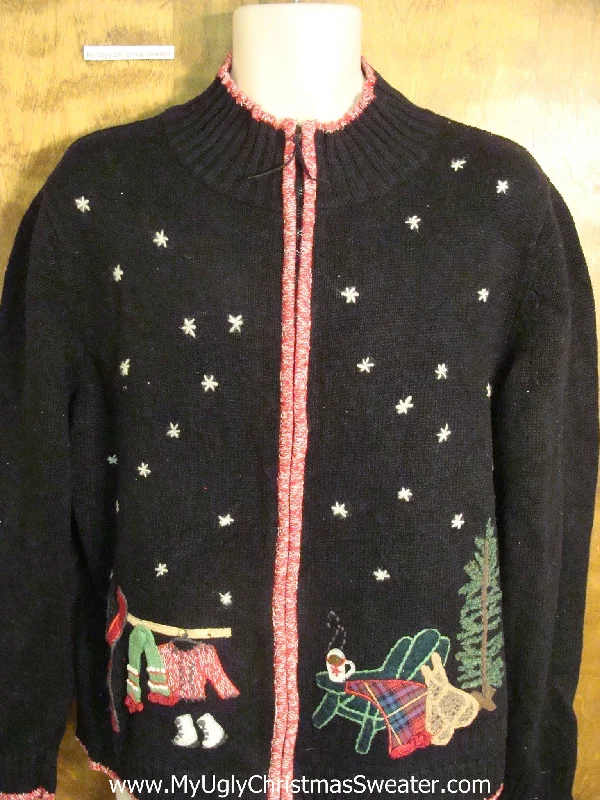 Christmas Shopping Strange Theme Cute Holiday Sweater Finding a Tree