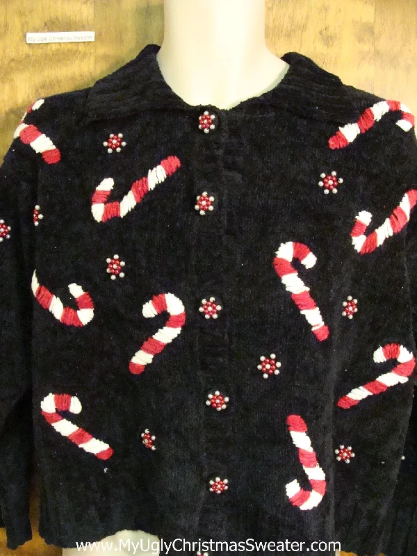 Christmas Holiday Excitement Super Soft Candycane Themed Cute Xmas Sweater