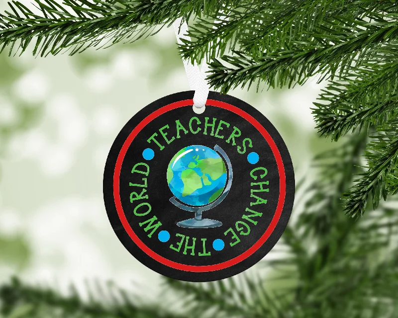 Cozy Christmas Teacher Christmas Ornament With FREE Velvet Pouch