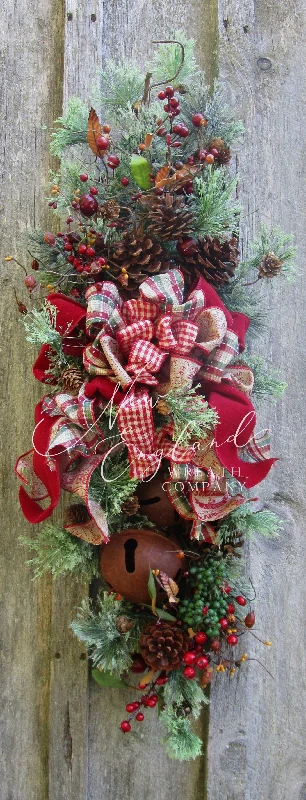 Christmas Dinner Recipes Vermont Woodland Holiday Swag with Sleigh Bells
