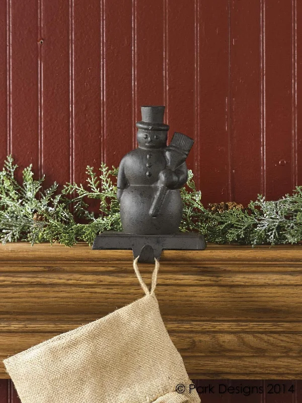 Christmas Snowfall Vintage Snowman Stocking Hanger - Set of 2 Park Designs