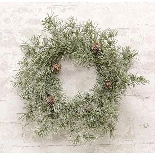 Christmas Snowy Pathways Weeping Pine Candle Ring
