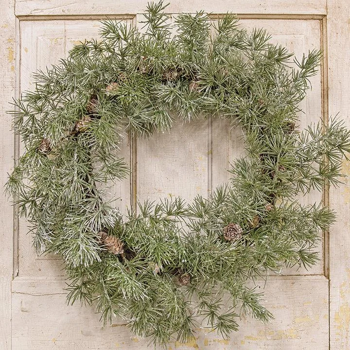 Christmas Wonderland Weeping Pine Wreath, 24"