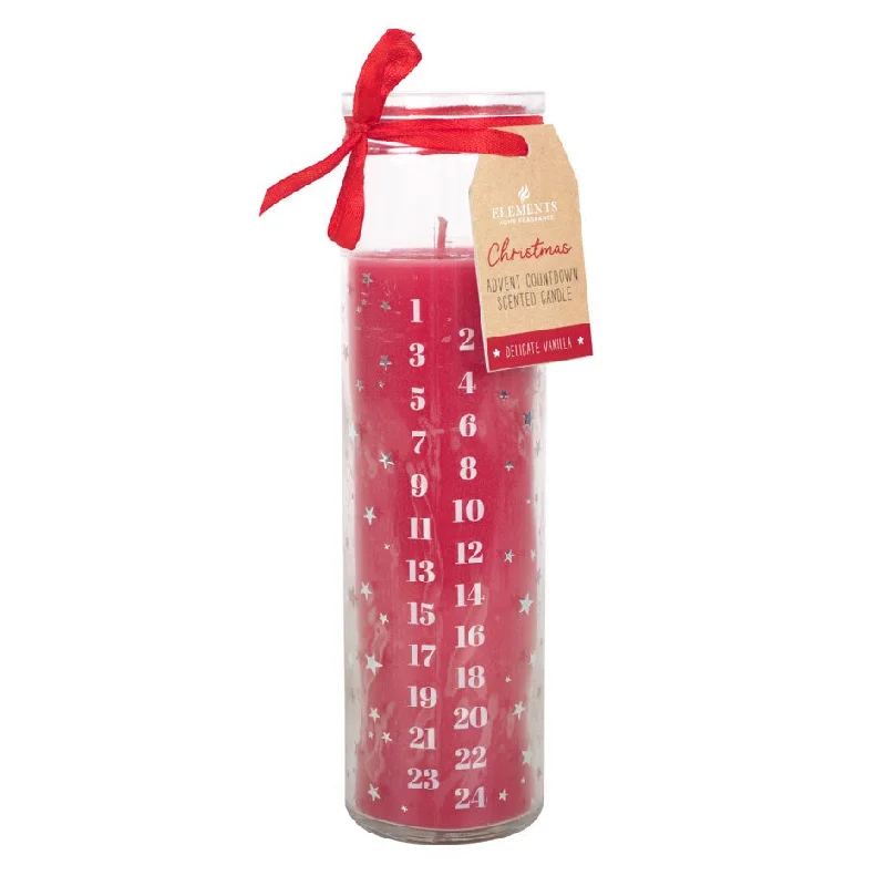 Christmas Peppermint Treats Red Advent Candle in Vanilla Scent ACL006R