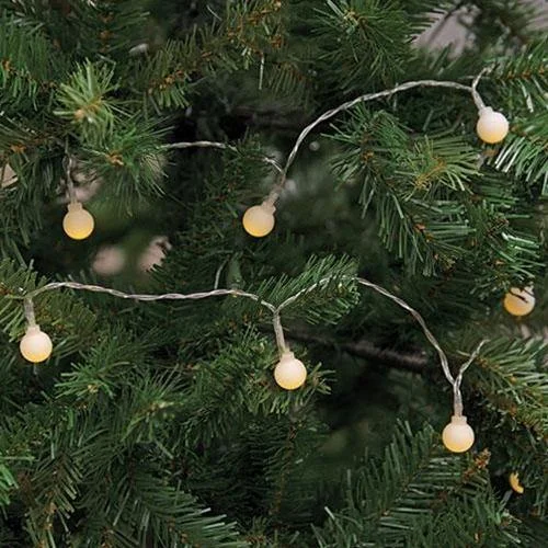 Christmas Reindeer White Ball Berry LED String LIghts, 40ct