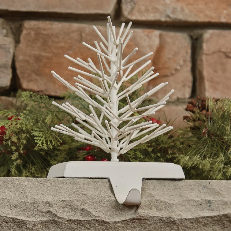 Christmas Cozy Nights White Metal Tree Stocking Hanger - Park Designs