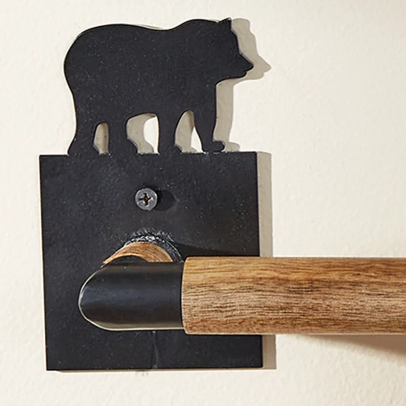 Holiday Treats Wild Woods Bear Towel Bar 16" - Park Designs