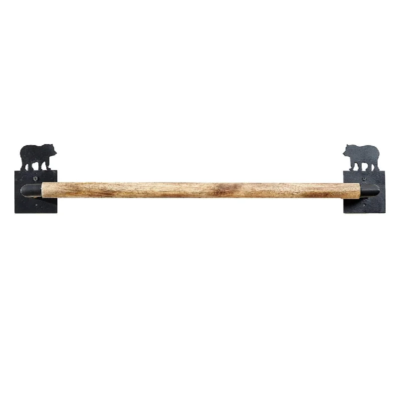 Christmas Candle Holders Wild Woods Bear Towel Bar 24" - Park Designs