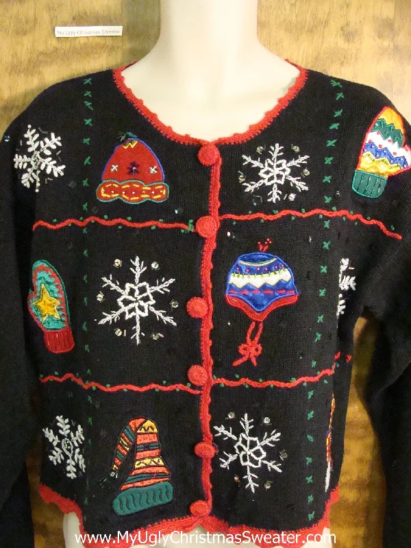 Christmas Advent Calendar Winter Hats and Snowflakes Bad Christmas Sweater