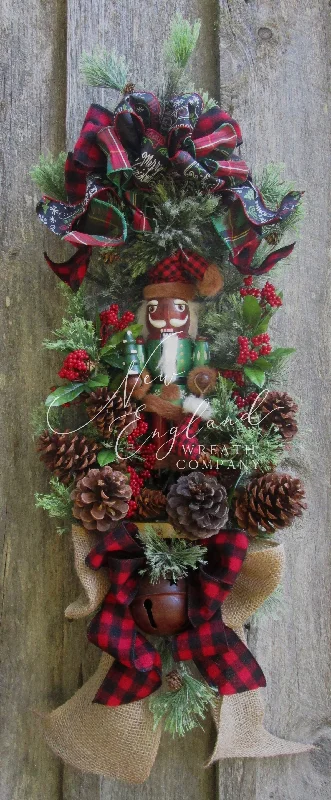 Christmas Cocoa Woodland Santa Nutcracker with Sleigh Bell