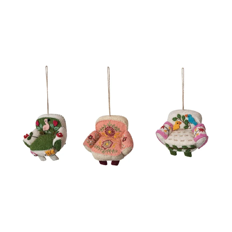 Christmas Morning Wool Felt Chair Ornament
